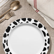 Dalmatian Spot Plates served small bites at a playful, animal-print-themed celebration.