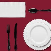 Dining tables look festive yet classy with this elegant sports fan dinnerware ensemble.