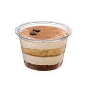 Disposable 4 oz plastic portion cups, clear design for easy visibility, ideal for sauces, sides, and snacks