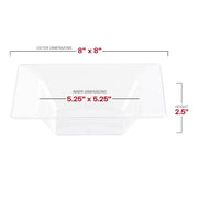 Disposable Clear Square Plastic Soup Bowls - 120 pack