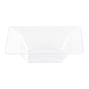 Disposable Clear Square Plastic Soup Bowls - 12 oz