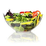 Disposable clear big plastic concave cups, 4 oz capacity, perfect for serving individual portions of drinks or desserts, 288 cups per case.