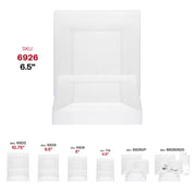 Disposable clear plastic cake plates with a square design, 6.5-inch diameter, pack of 120