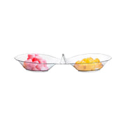 Disposable clear round 2-hole mini plastic candy bowls, 2.75" diameter, perfect for individual candy servings, 288 bowls per case.