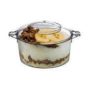 Disposable clear round mini dessert pots, 3.25" diameter, 3.4 oz capacity, perfect for serving individual portions of desserts, 288 pots.