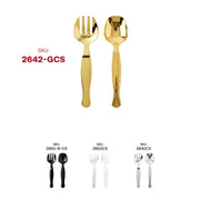 Disposable gold plastic serving utensils, 9.75 inches, pack of 60, perfect for effortless entertaining