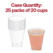 Disposable square bottom plastic shot cups, perfect for easy cleanup at parties, bars, and events, pack of 500