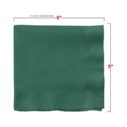 Hunter Green Paper Beverage/Cocktail Napkins Dimension | Smarty Had A Party