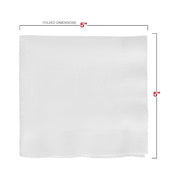 White Paper Beverage/Cocktail Napkins Dimension | Smarty Had A Party