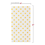 White with Gold Dots Paper Dinner Napkins Dimension | Smarty Had A Party