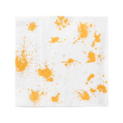 White with Gold Paint Splatter Paper Beverage/Cocktail Napkins Main | Smarty Had A Party