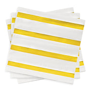 White with Gold Stripes Paper Beverage/Cocktail Napkins Secondary | Smarty Had A Party