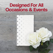 White with Silver Dots Paper Dinner Napkins Lifestyle | Smarty Had A Party