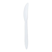 Durable White Medium Weight Plastic Knives offer a clean, practical solution for disposable table settings