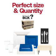 Each BPA-free plate and cup is fully recyclable, offering guilt-free convenience for parties.
