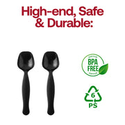 Each spoon measures approximately 9 inches, perfect for generous serving portions at parties