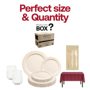 Earthy tones and organic shapes bring a natural sophistication to this Thanksgiving tableware bundles