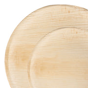 Eco-friendly Round Palm Leaf Disposable Dinnerware Set, designed for a sustainable and elegant dining experience
