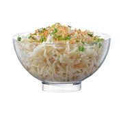 Eco-friendly clear round mini bowls, 2.5" in diameter, 2.65 oz capacity, disposable for hassle-free serving, 288 per case.