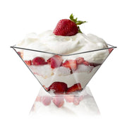 Eco-friendly clear star pentagon disposable dessert cups, 3.25" x 3.25", 3.5 oz capacity, ideal for sustainable events, 288 cups.
