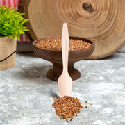 Eco-friendly disposable wooden spoons, 6.5 inches, perfect for parties, picnics, and zero-waste events.
