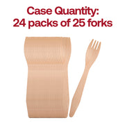 Eco-friendly natural birch dinner forks, 6.5 inches, 600 pack – Sustainable wooden cutlery crafted from responsibly sourced birch wood.
