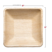 Eco-friendly square soup bowls made from natural palm leaf, biodegradable and compostable for sustainable serving