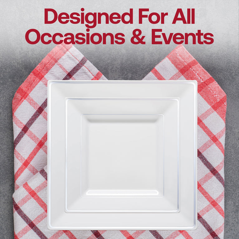 Plastic Plates Silver Square Dinner Plate Smarty Had A Party