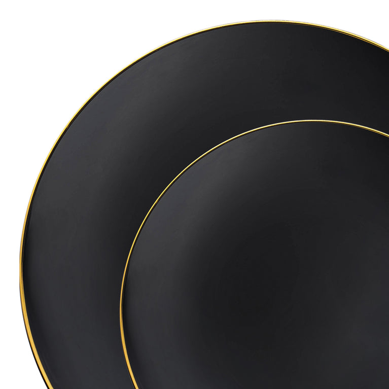Plastic Plates Black Gold Organic Value Set Smarty Had A Party