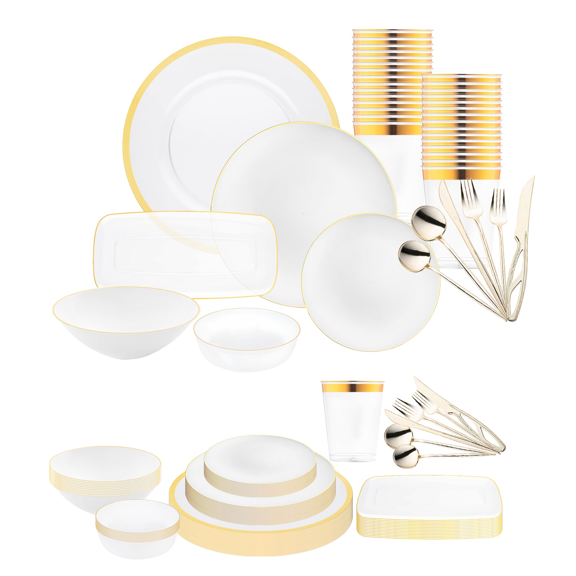 Plasticware - White Gold Moonlight Grand Wedding Set | Smarty Had A Party