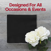 Elegant black velvet beverage napkins, perfect for drinks and appetizers, 600-pack, premium feel