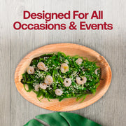 Elegant buffet display styled with Oval Palm Leaf Eco Friendly Bowls, offering a clean, earthy look for upscale events