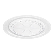 Elegant clear floral dinnerware set perfect for upscale weddings and formal gatherings