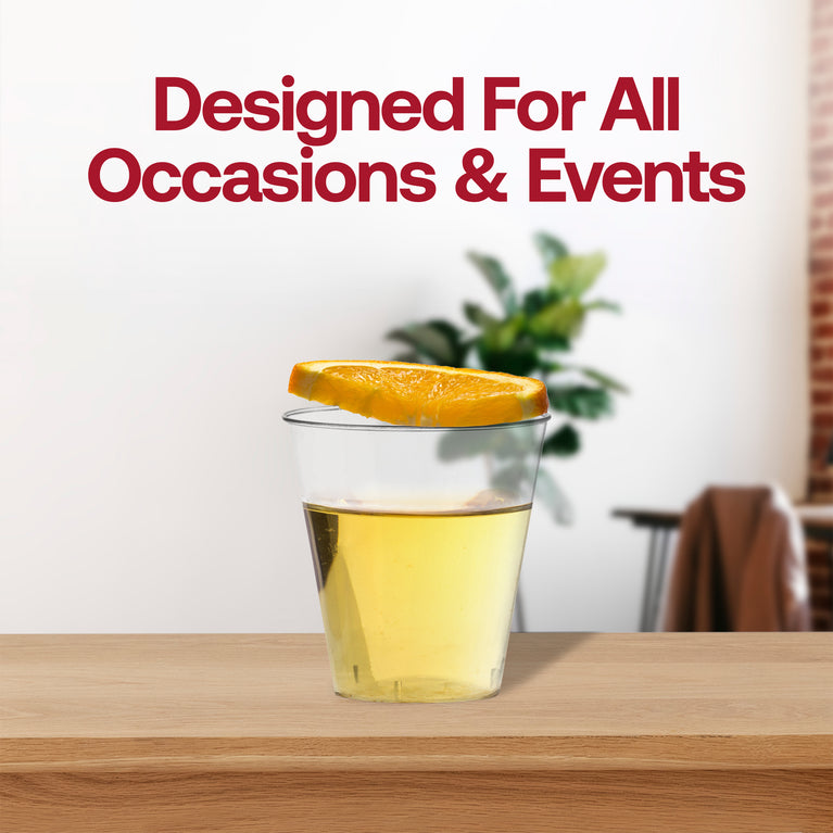 Mis.Moon 150PCS Plastic Shot Glasses, Reusable Shot Glasses 30ml-1oz, Strong Durable Hard Plastic, Quality Crystal Clear Shot Cups For Parties, Travel, Picnics, Weddings, Camping, Beach