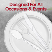 Elegant clear plastic spoons, 6 inches, featuring a polished finish for refined table settings