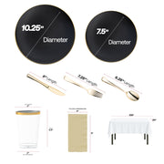 Elegant gold and black setup using the Elite Sports Fan Set for a championship viewing party.