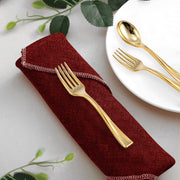 Elegant gold mini plastic tasting forks, 4 inches, ideal for weddings, cocktail parties, and gourmet tastings, pack of 600.