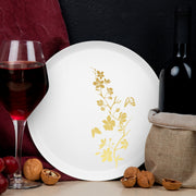 Elegant pastry plate in crisp white and gold, ideal for birthday sweet table presentations