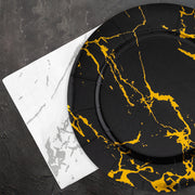 Elegant silver marble dinner napkins add a polished touch to weddings, anniversaries, and formal celebrations