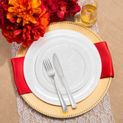 Elegant wedding dinnerware with crystal-clear design, perfect for celebrations without rentals
