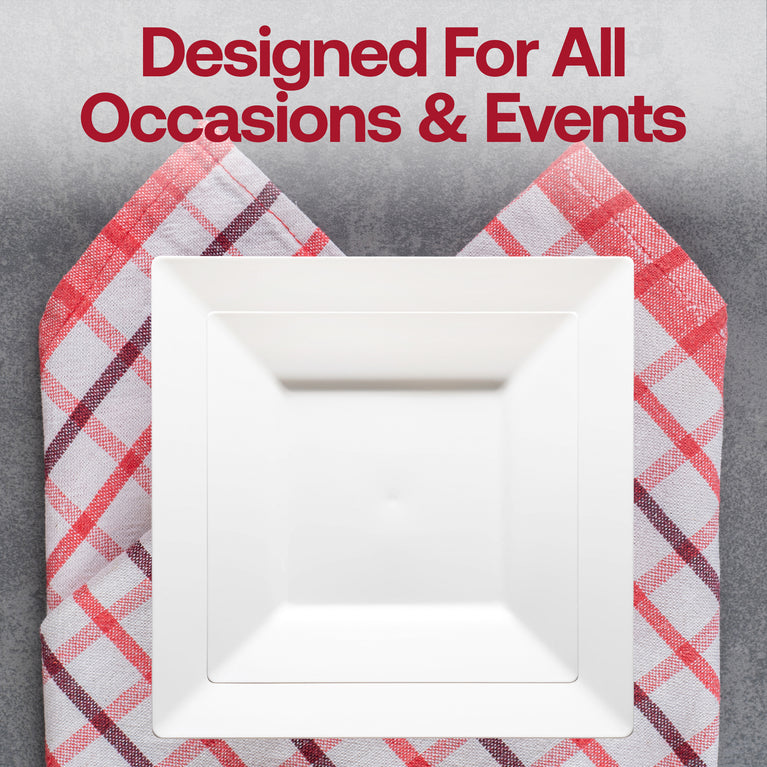 Plastic Plates White Square Pastry Plates Smarty Had A Party
