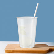 Elevate your drinkware with 12 oz. Clear White Disposable Plastic Party Cups for effortless events