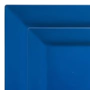 Enhance your dining experience with this Midnight Blue Square Plastic Dinnerware Set, featuring sleek square plates in a rich midnight blue hue
