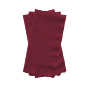 Fancy burgundy red paper dinner napkins, 16" x 16", featuring a rich, deep hue to enhance any upscale table setting.