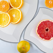 Features 120 dinner plates and 120 salad plates, ensuring sufficient serveware for both large-scale events and more intimate occasions