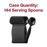 Featuring durable design, Black Disposable Plastic Serving Spoons simplify food service and cleanup