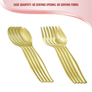 Gold Disposable Plastic Serving Flatware Set | Smarty Had A Party