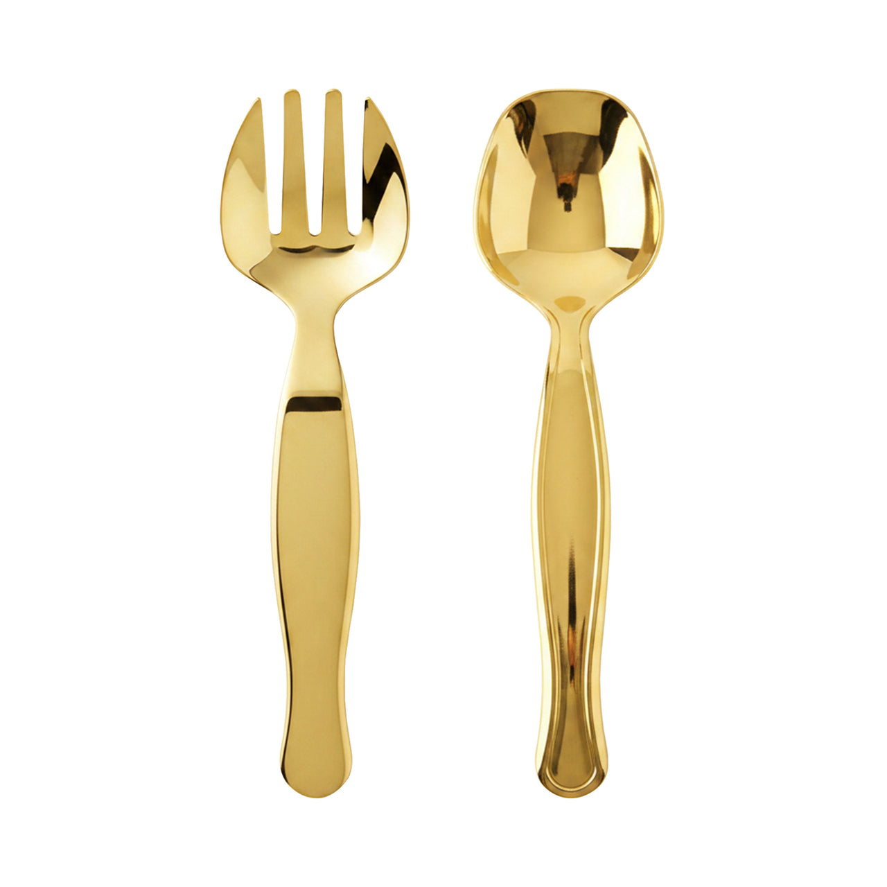 Gold disposable plastic serving flatware set, 9.75 inches, pack of 60, elegant and durable for special events