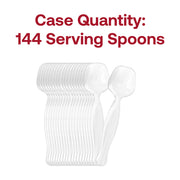 Great for catered events, these clear plastic spoons offer practical functionality with disposable ease