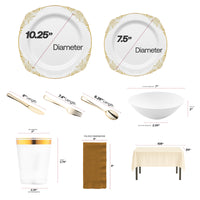 Guests serving soup in 16 oz. organic bowls from the Jingle Bells holiday dinnerware set..